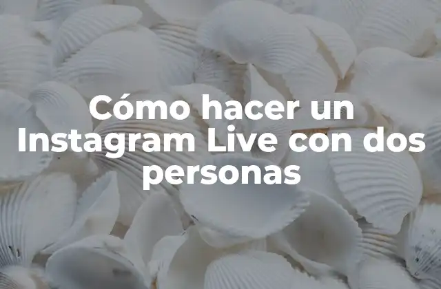 Cómo Hacer un Instagram Live con Dos Personas