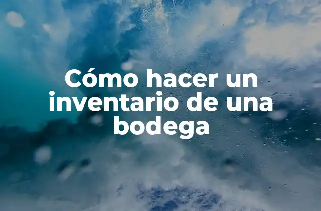 Cómo Hacer un Inventario de una Bodega 2 ¿Qué es un inventario de una bodega y para qué sirve?