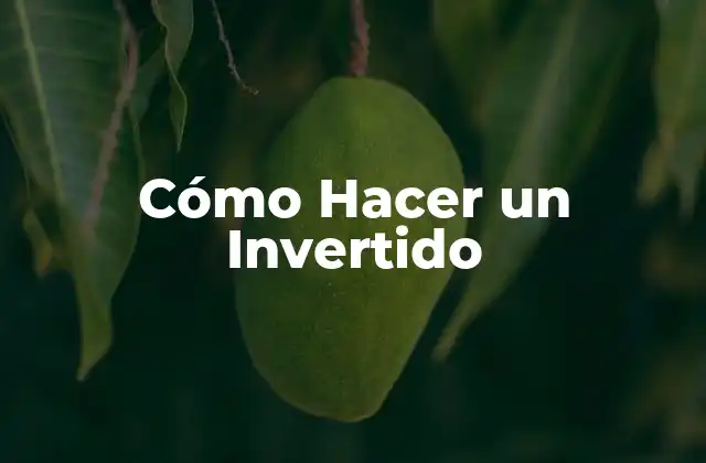 Cómo Hacer un Invertido