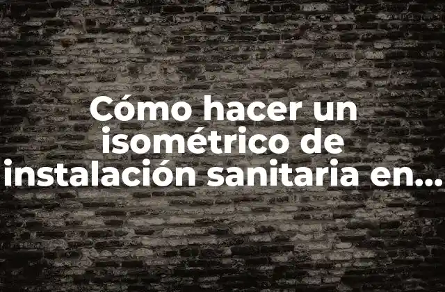 Cómo Hacer un Isométrico de Instalación Sanitaria en Autocad