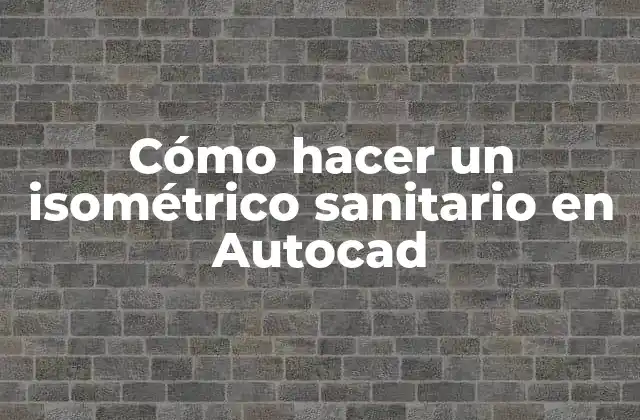 Cómo Hacer un Isométrico Sanitario en Autocad