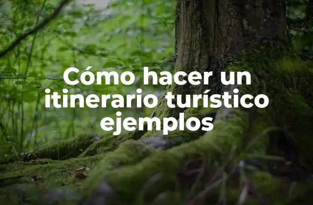 Cómo Hacer un Itinerario Turístico Ejemplos 2 Itinerario turístico