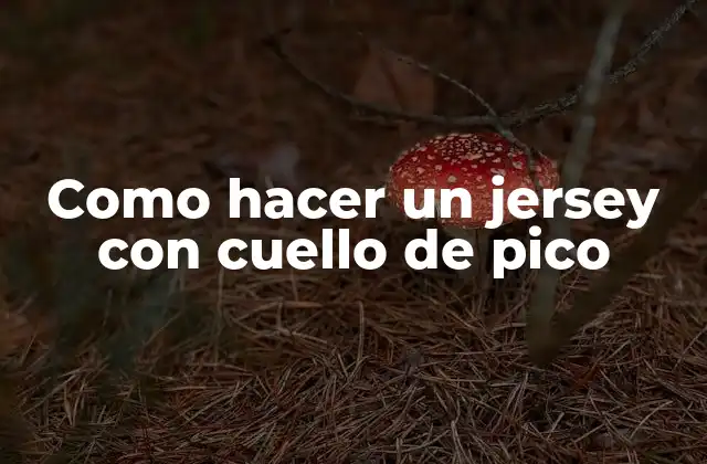 Como Hacer un Jersey con Cuello de Pico