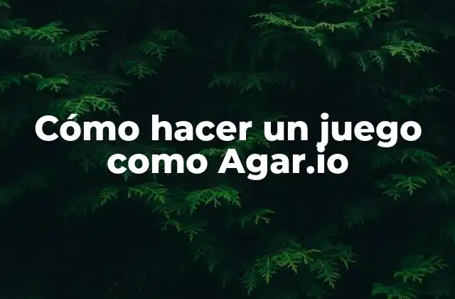Cómo Hacer un Juego como Agar.io