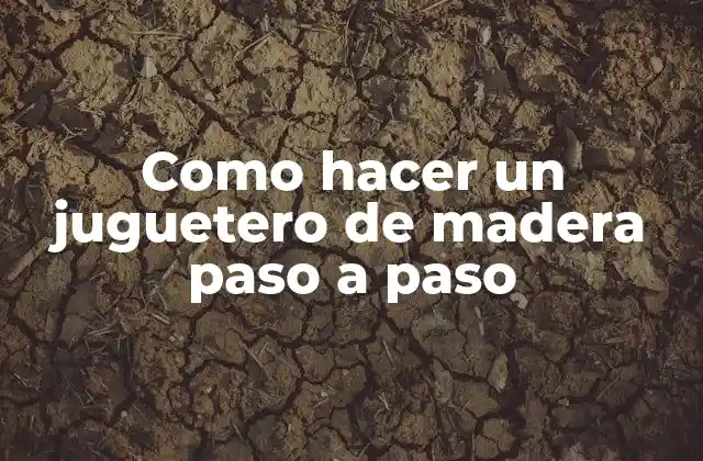 Como Hacer un Juguetero de Madera Paso a Paso