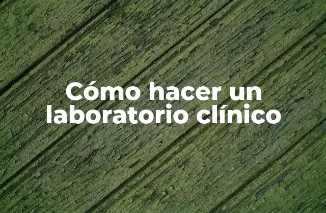 Cómo Hacer un Laboratorio Clínico