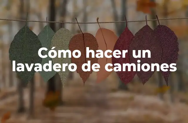 Cómo Hacer un Lavadero de Camiones