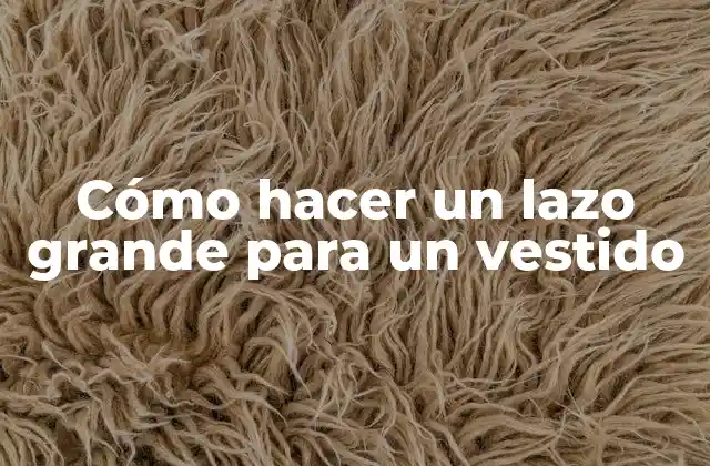 Cómo Hacer un Lazo Grande para un Vestido