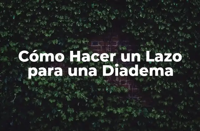 Cómo Hacer un Lazo para una Diadema