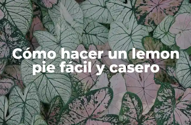 Cómo Hacer un Lemon Pie Fácil y Casero