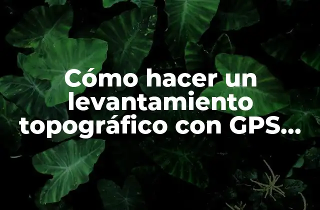 Cómo Hacer un Levantamiento Topográfico con Gps Garmin