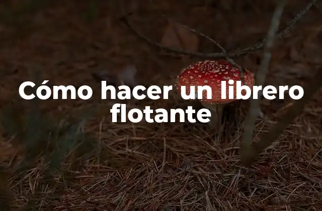 Cómo Hacer un Librero Flotante