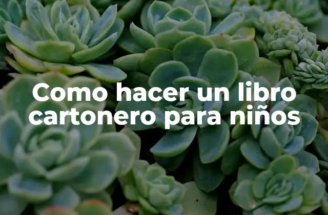 Como Hacer un Libro Cartonero para Niños