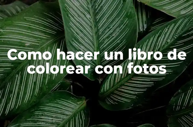 Como Hacer un Libro de Colorear con Fotos