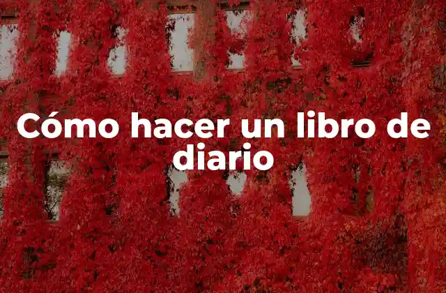 Cómo Hacer un Libro de Diario