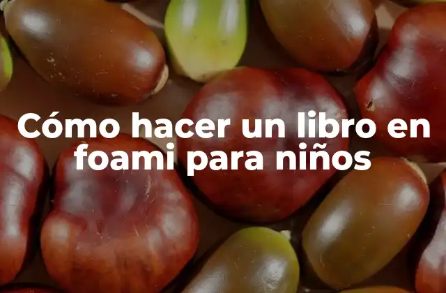 Cómo Hacer un Libro en Foami para Niños