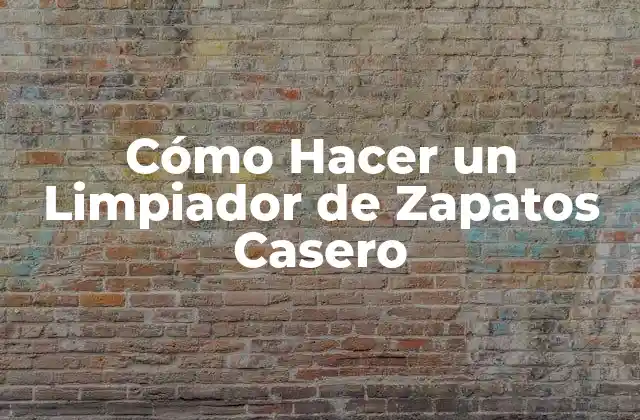 Cómo Hacer un Limpiador de Zapatos Casero
