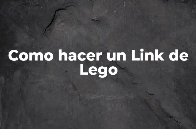 Como Hacer un Link de Lego
