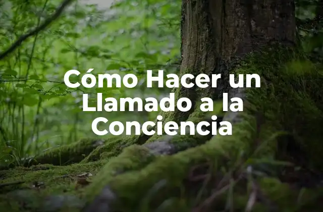 Cómo Hacer un Llamado a la Conciencia