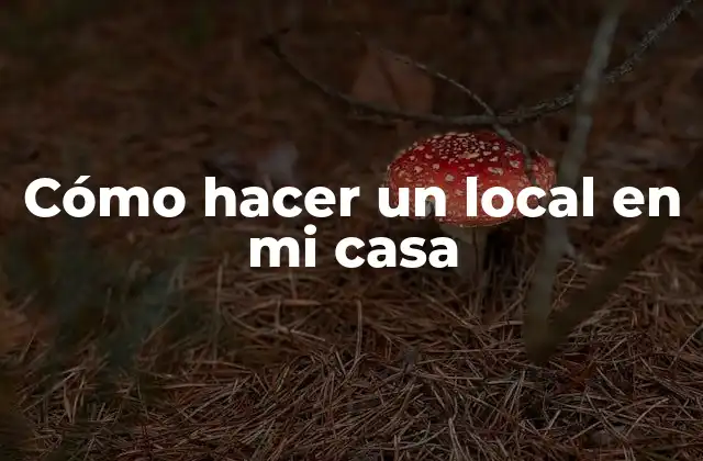 Cómo Hacer un Local en Mi Casa