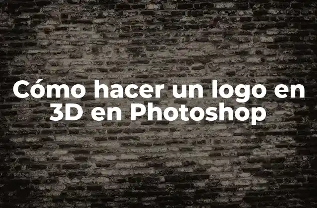Cómo Hacer un Logo en 3d en Photoshop