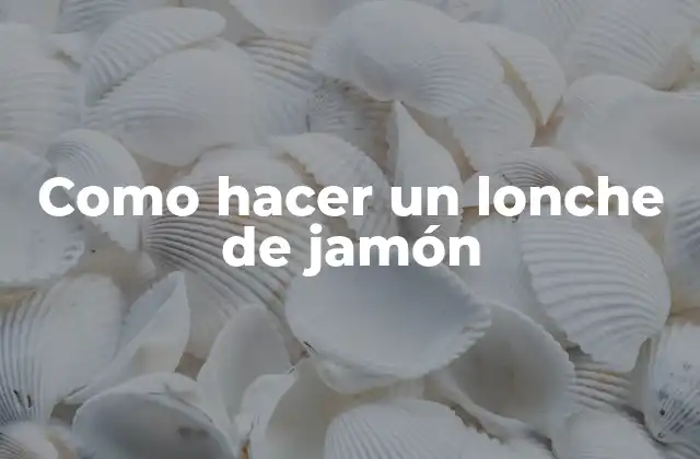 Como Hacer un Lonche de Jamón