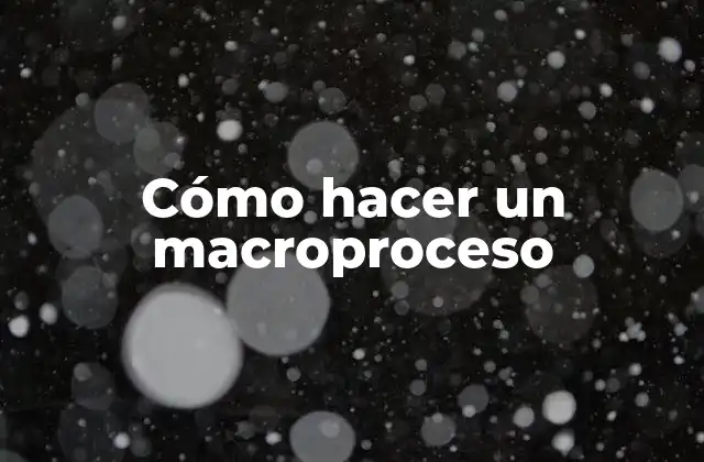 ¿Qué es un macroproceso?