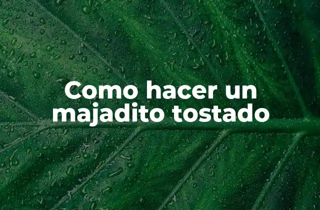 Como Hacer un Majadito Tostado