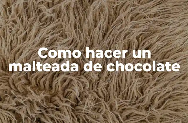 Como Hacer un Malteada de Chocolate