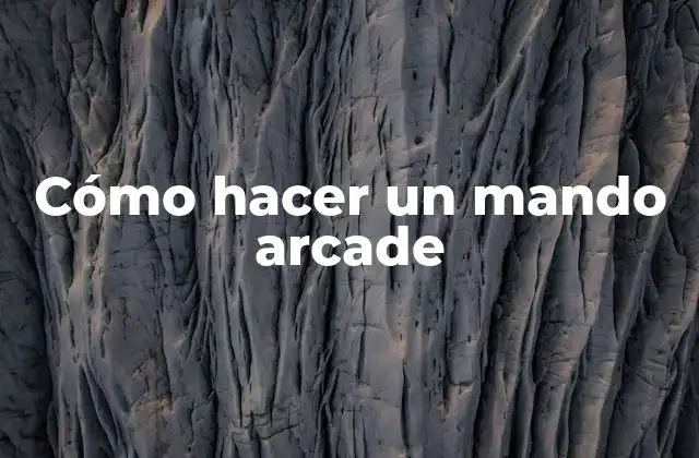 Cómo hacer un mando arcade