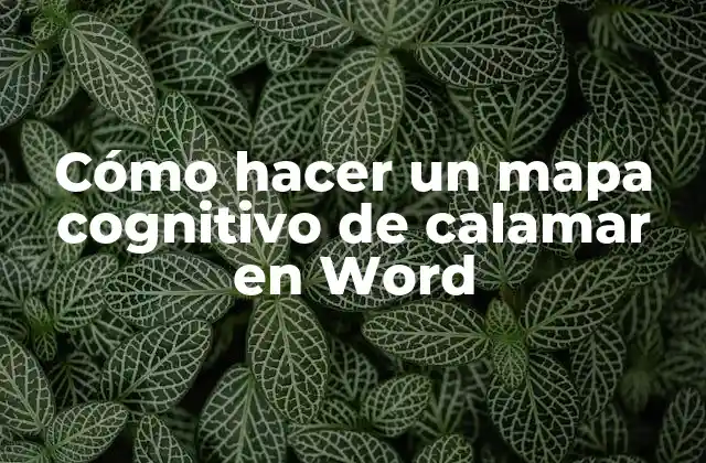 Cómo Hacer un Mapa Cognitivo de Calamar en Word