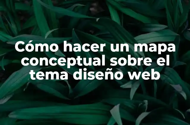 Cómo Hacer un Mapa Conceptual sobre el Tema Diseño Web