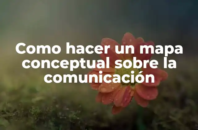 Como Hacer un Mapa Conceptual sobre la Comunicación