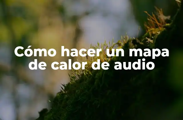 Cómo Hacer un Mapa de Calor de Audio