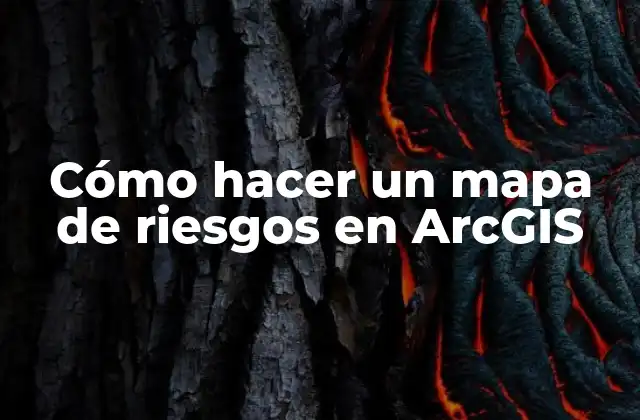 Cómo Hacer un Mapa de Riesgos en Arcgis