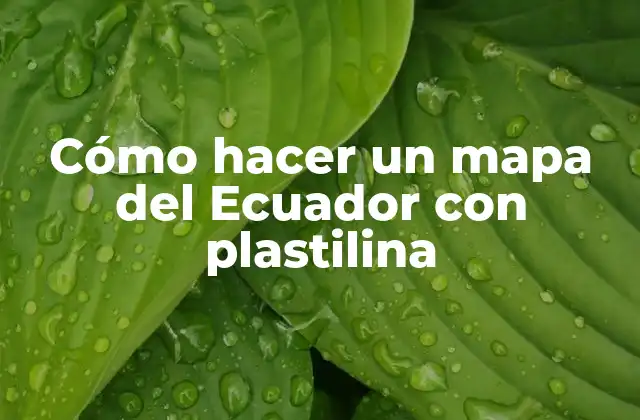 Cómo hacer un mapa del Ecuador con plastilina