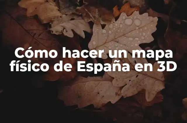 Cómo Hacer un Mapa Físico de España en 3d