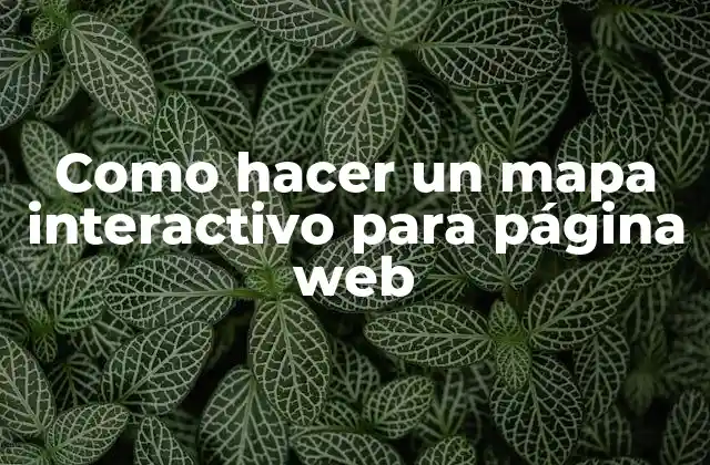 Como Hacer un Mapa Interactivo para Página Web