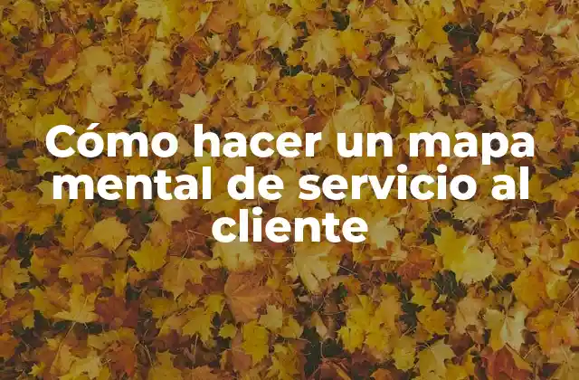 Cómo Hacer un Mapa Mental de Servicio Al Cliente