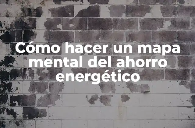 Cómo Hacer un Mapa Mental Del Ahorro Energético