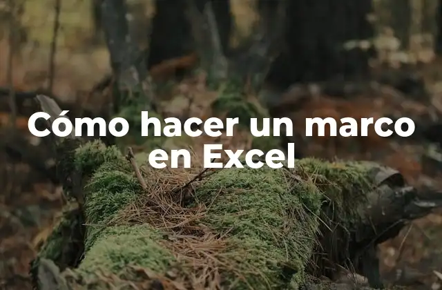 Cómo Hacer un Marco en Excel