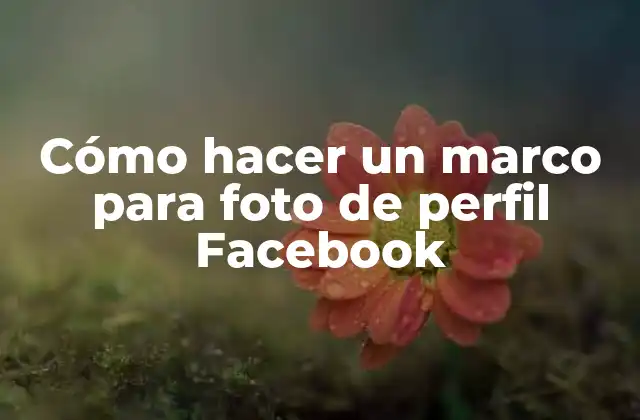 Cómo Hacer un Marco para Foto de Perfil Facebook