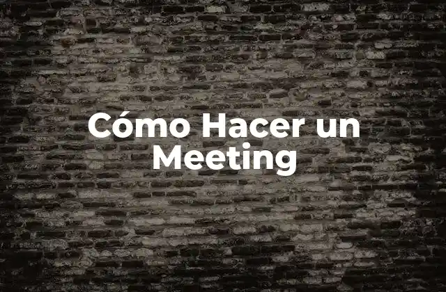 ¿Qué es un Meeting y para qué Sirve?