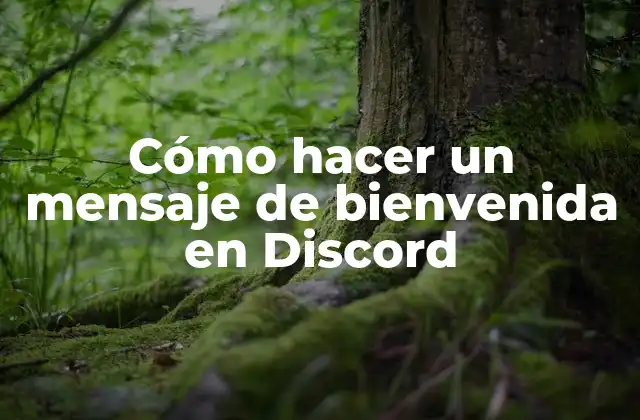 Cómo Hacer un Mensaje de Bienvenida en Discord