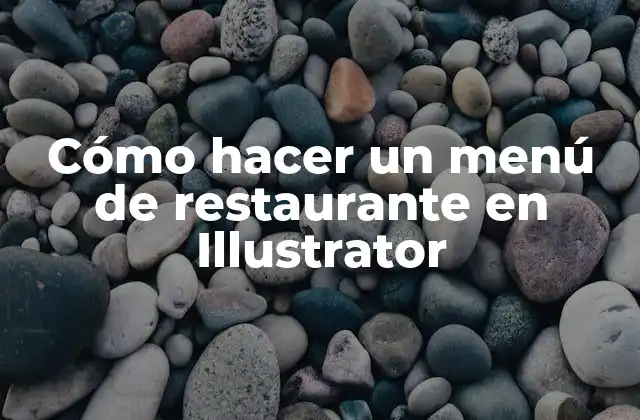 Cómo Hacer un Menú de Restaurante en Illustrator