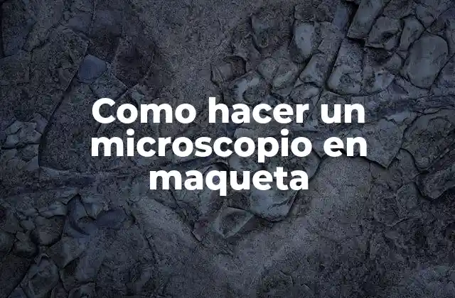 Como Hacer un Microscopio en Maqueta