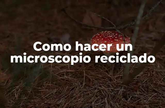 Como Hacer un Microscopio Reciclado