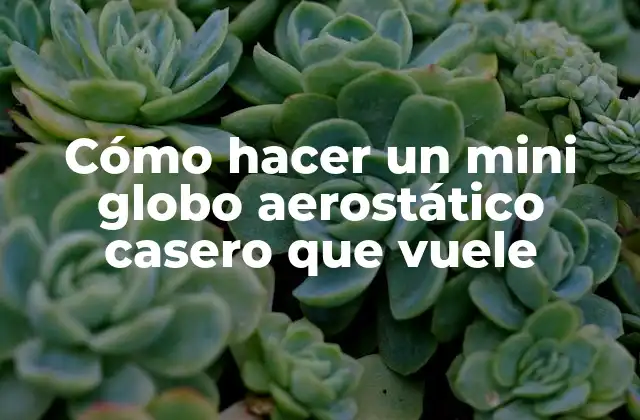 Cómo Hacer un Mini Globo Aerostático Casero que Vuele