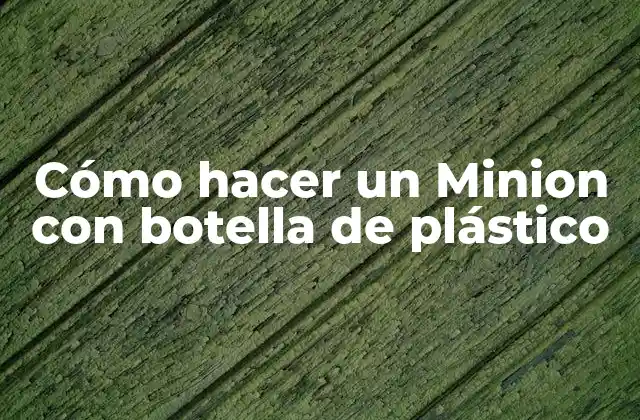 Cómo Hacer un Minion con Botella de Plástico