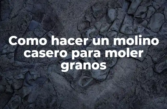 Molino casero para moler granos